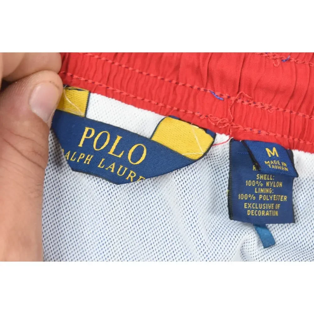 Polo Ralph Lauren Swim Trunks Shorts Mens Medium Blue Drawstring Mesh Lined